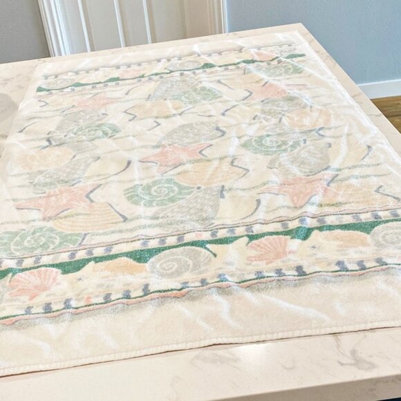 Vintage JCPenney Collection Bath Towel & 2 Hand Towels Coastal Beachy - Picture 2 of 10